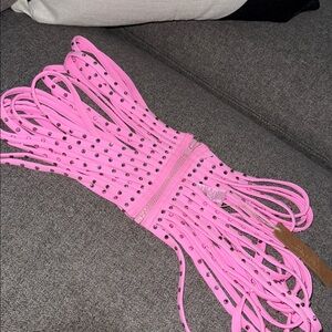 SKIMS Pink Rhinestone Swim Strappy Skirt BELT
Cover up Belt